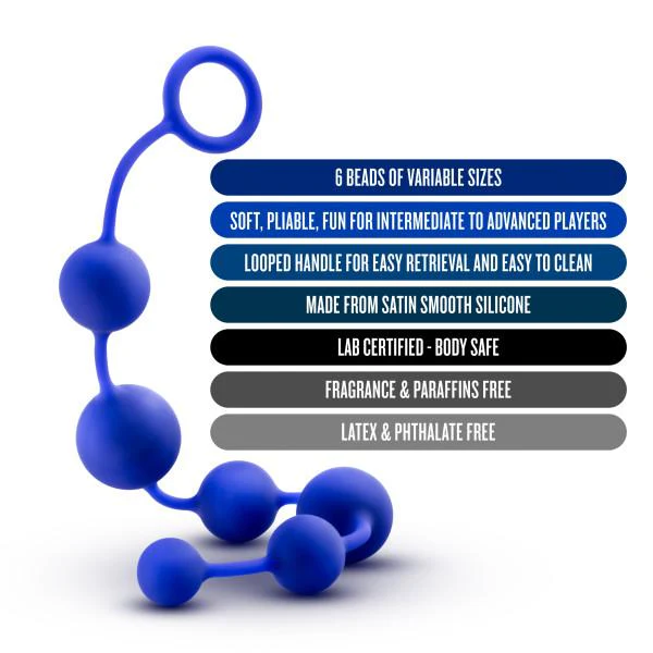 Blush Performance 16 Inch Silicone Anal Beads - Image 7